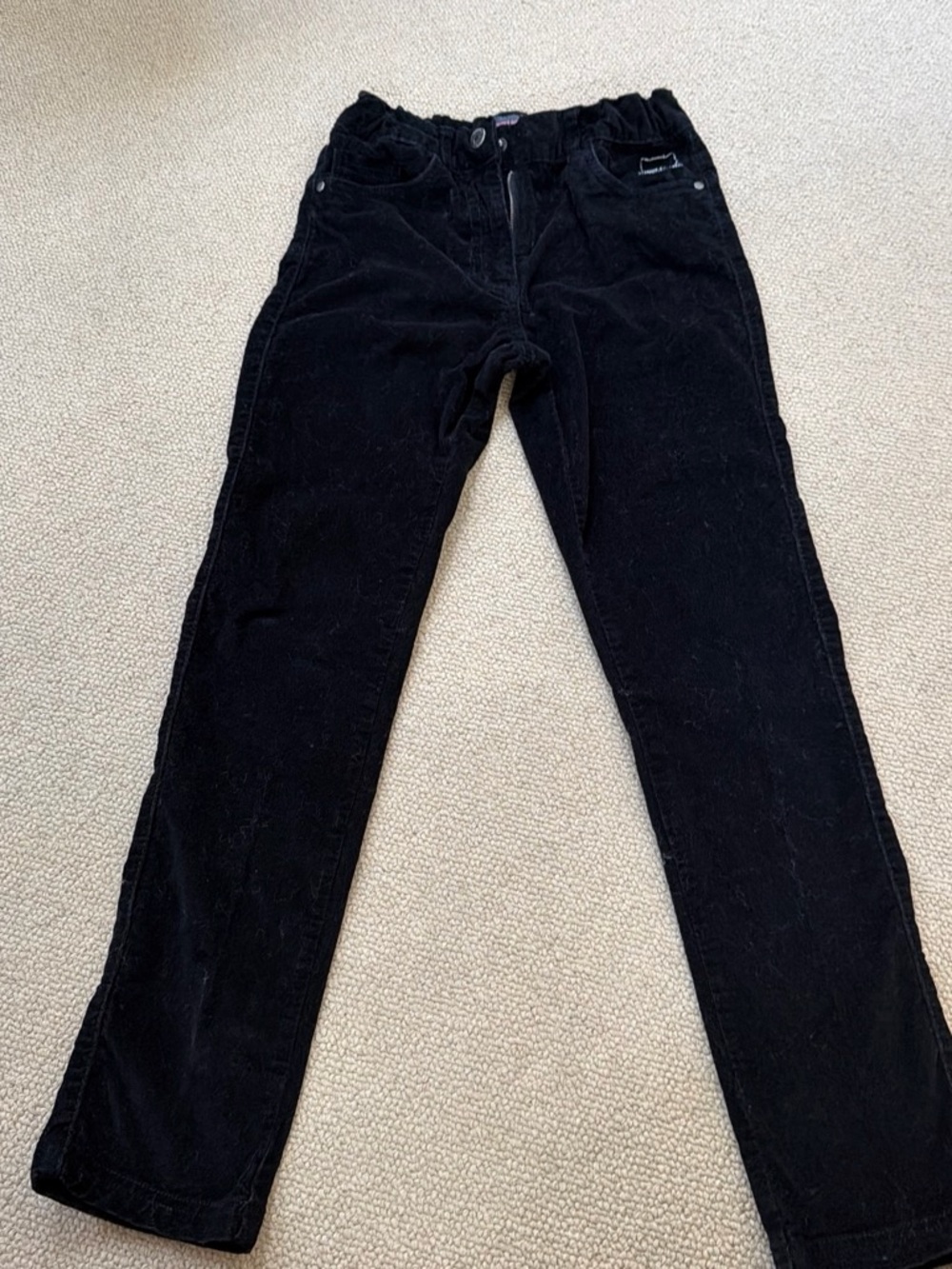 Kids Black Corduroy Pants